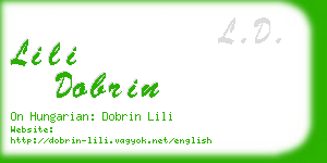 lili dobrin business card